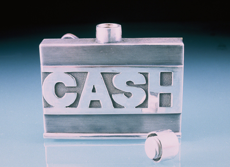 ode to Johnny Cash belt buckle / flask by Cameron Johnston : flasks cash accessories belt buckles